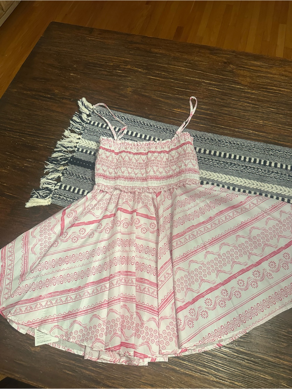 Vilebrequin Pink and White Patterned Girls' Sundress